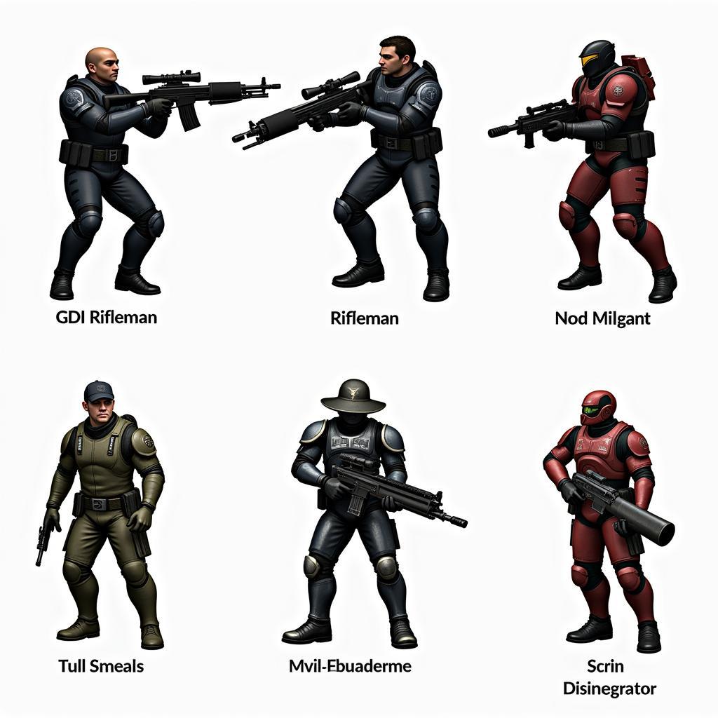 Command and Conquer Basic Infantry Units