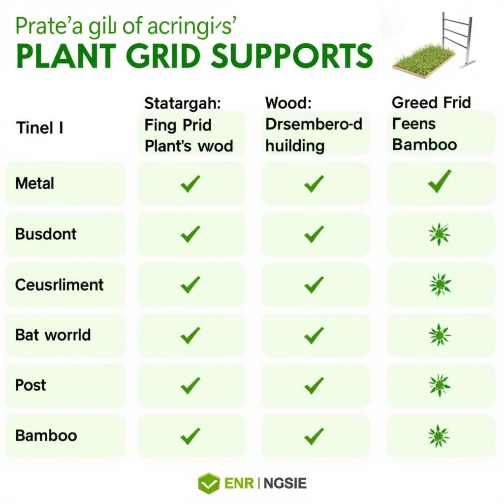 Comparing Different Plant Grid Support Materials