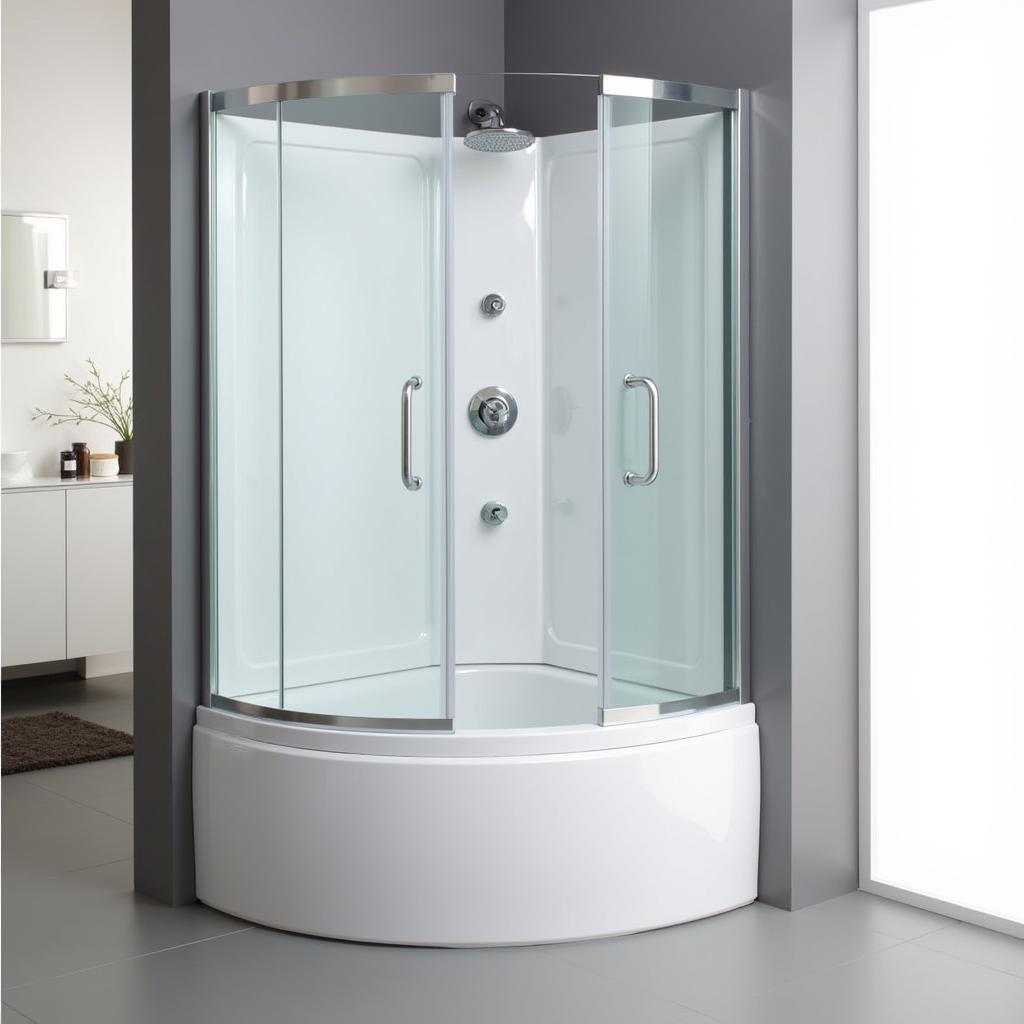 Corner Spa Bath and Shower Combo