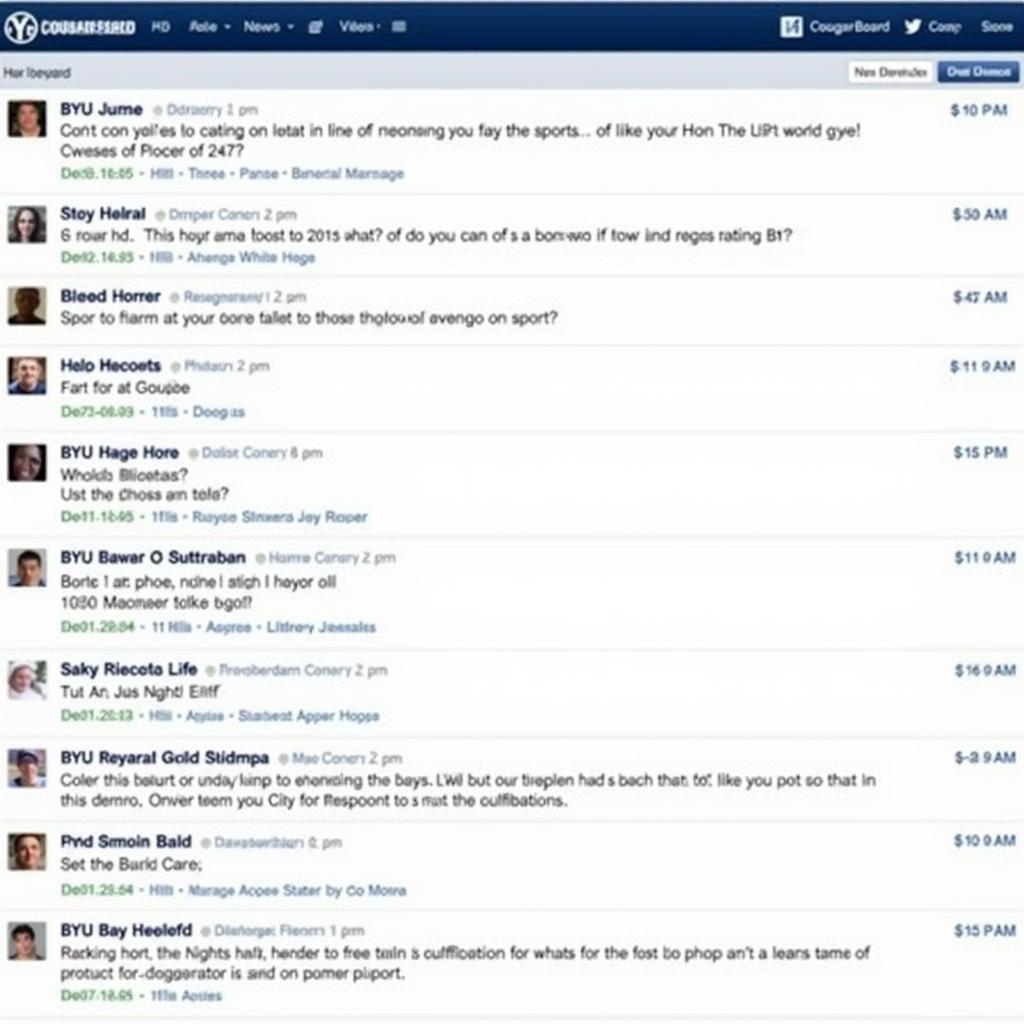 CougarBoard Forum Screenshot