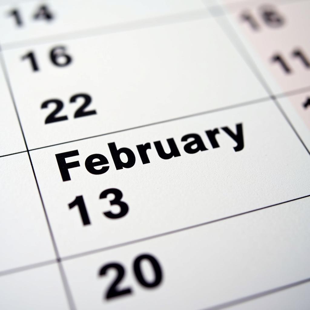 Countdown to February 13th - A calendar with the date February 13th circled, highlighting the anticipation and excitement surrounding the date.