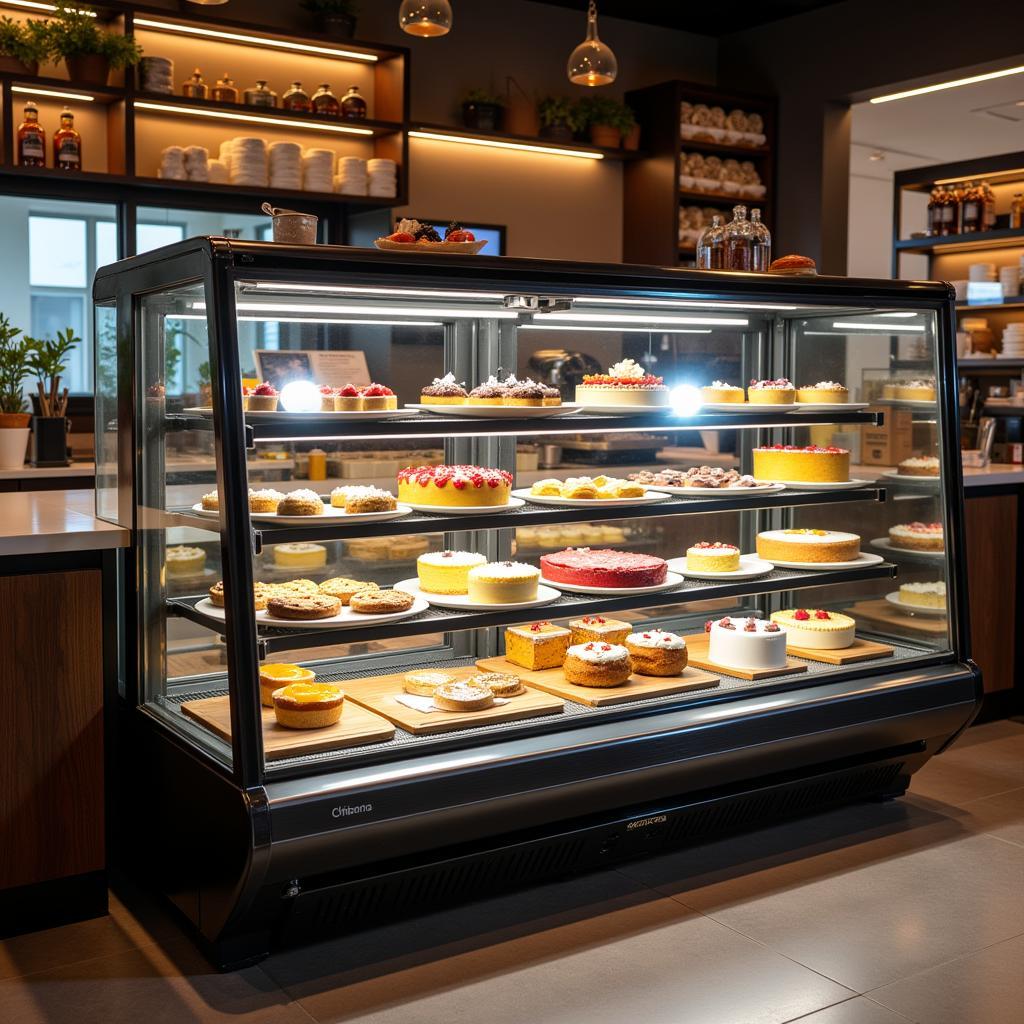 Countertop Display Fridge in a Bakery