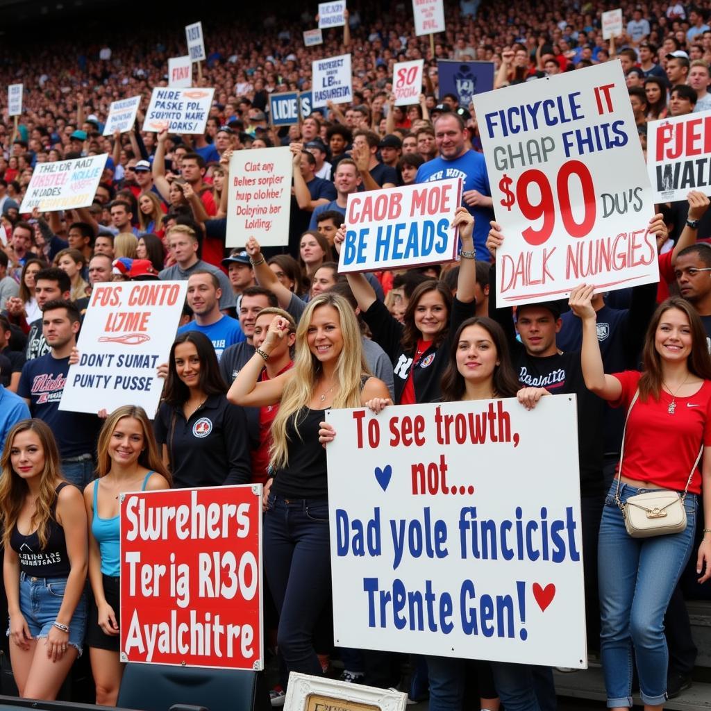 Creative Football Cheer Signs