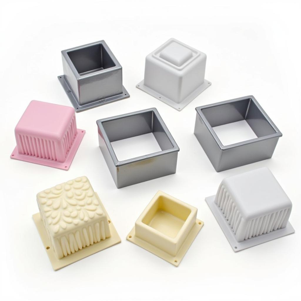 Various Cube Cake Molds