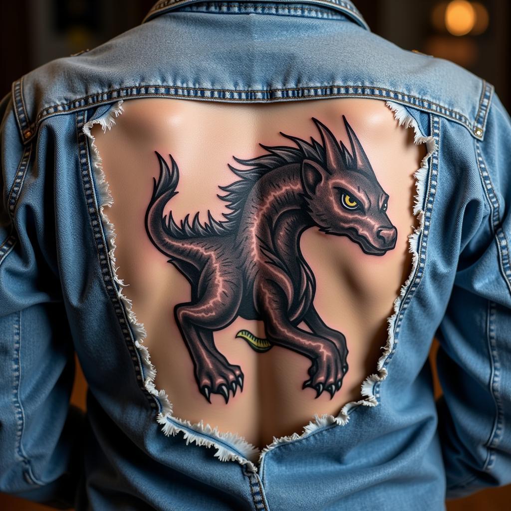 Custom Clothes Tattoo Design on a Jacket