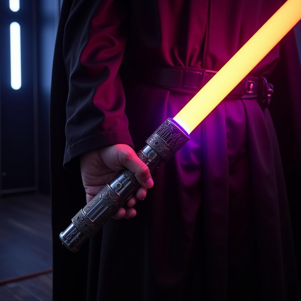 Custom Jedi Lightsaber Design with Unique Hilt and Blade Color