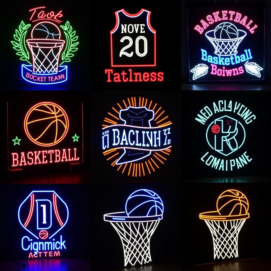 Custom Neon Sports Signs for Basketball Enthusiasts