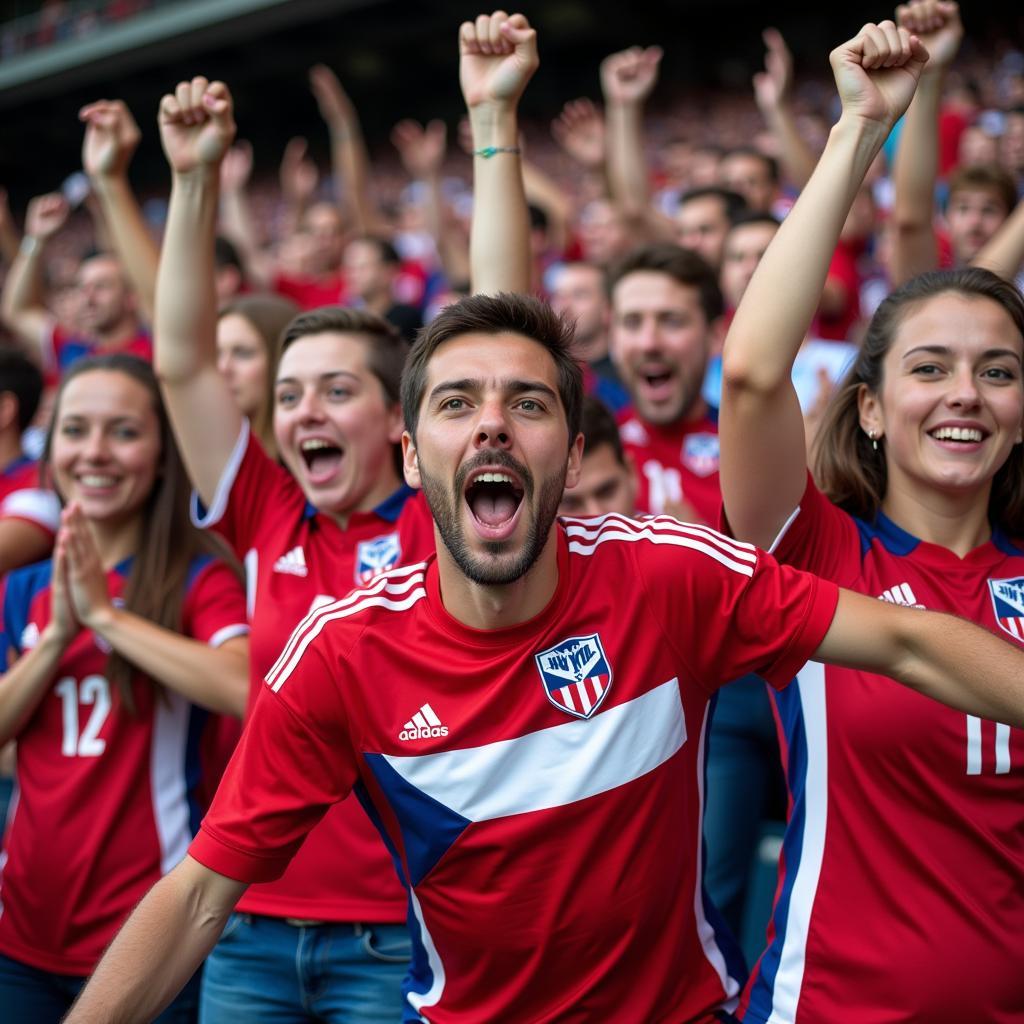 Czech Republic Football Fans Showing Their Support