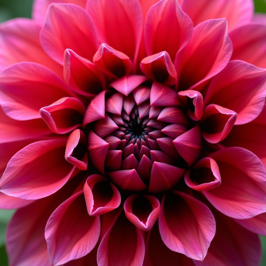 Dahlia Dragon Berry Close-up