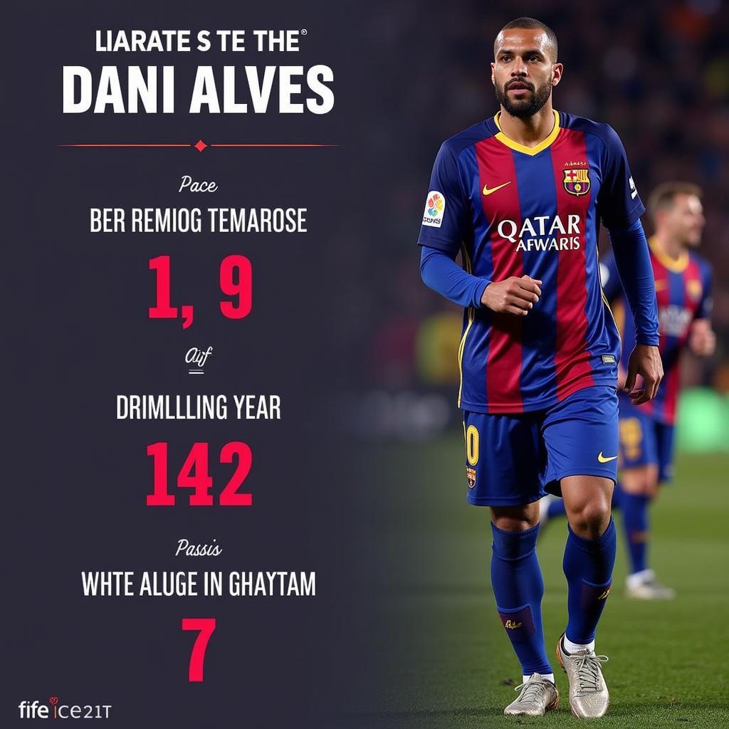 Dani Alves FIFA 16 Barcelona Stats