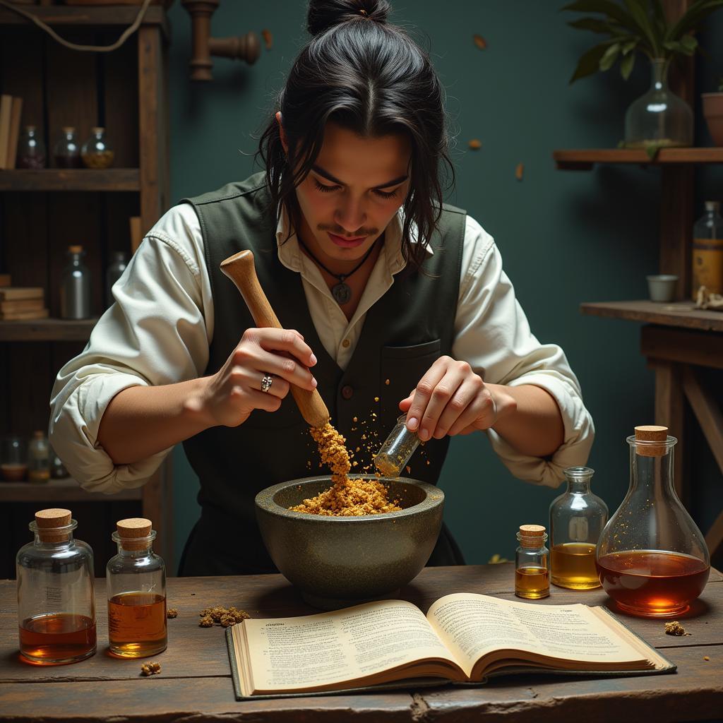 Daoc Alchemist Creating Potions