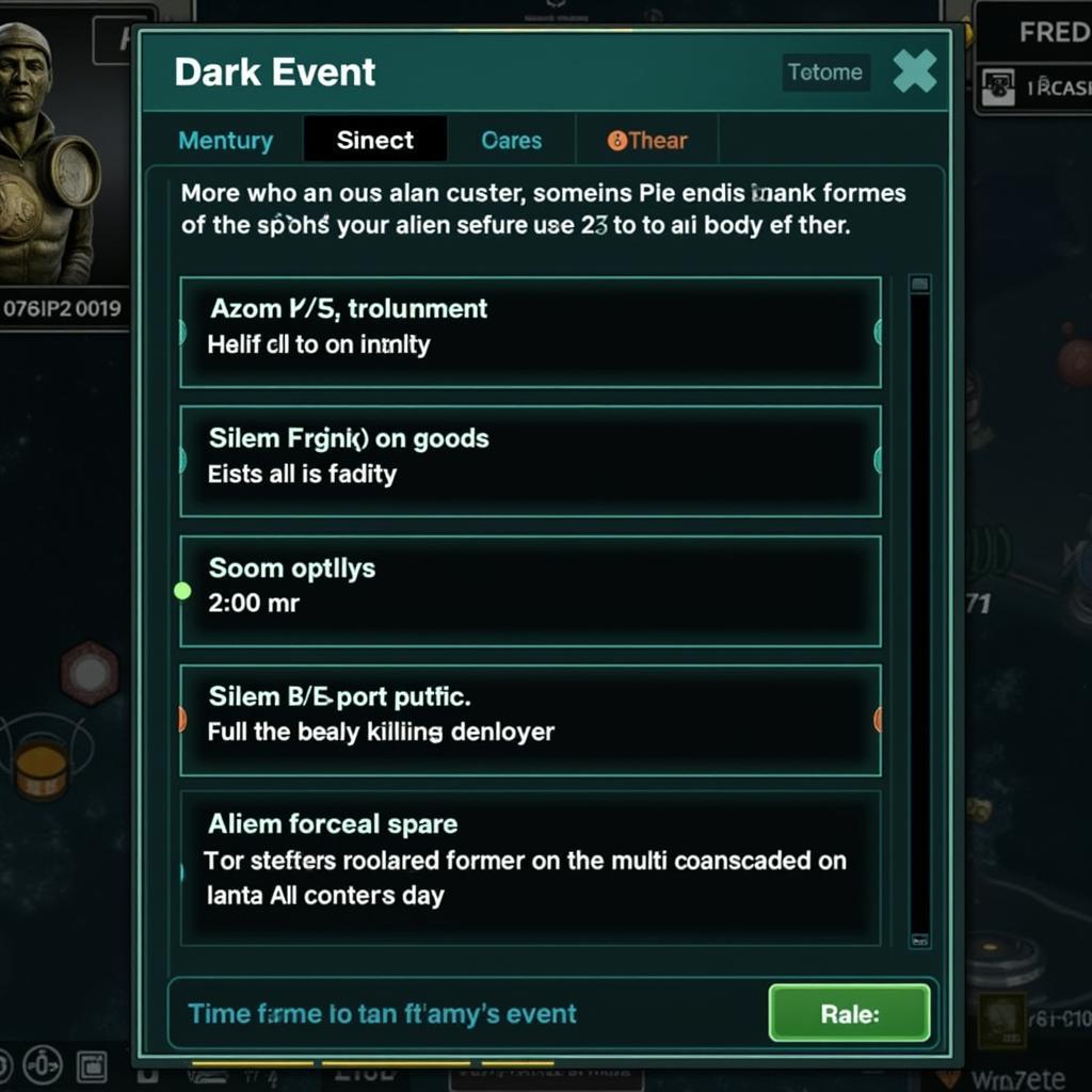 Dark Event Activation Screen