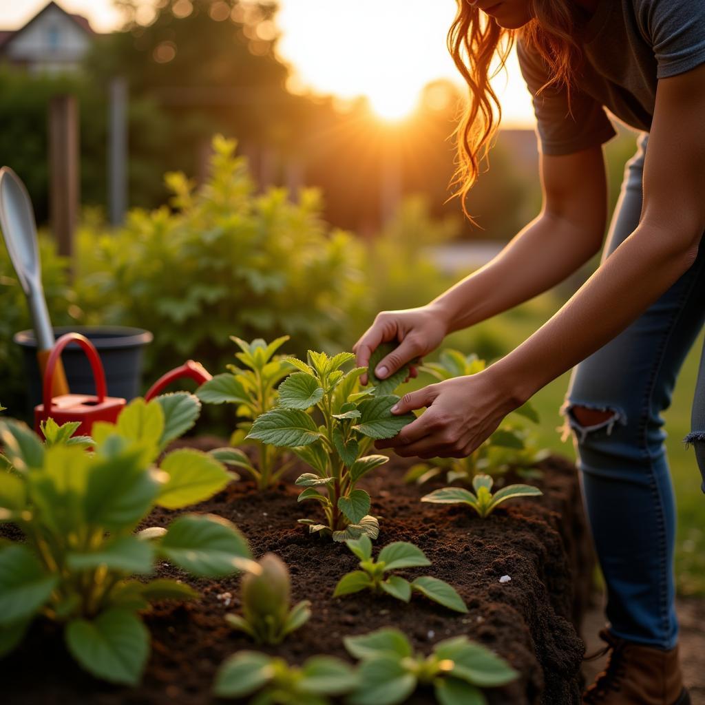 Gardening during daylight savings time