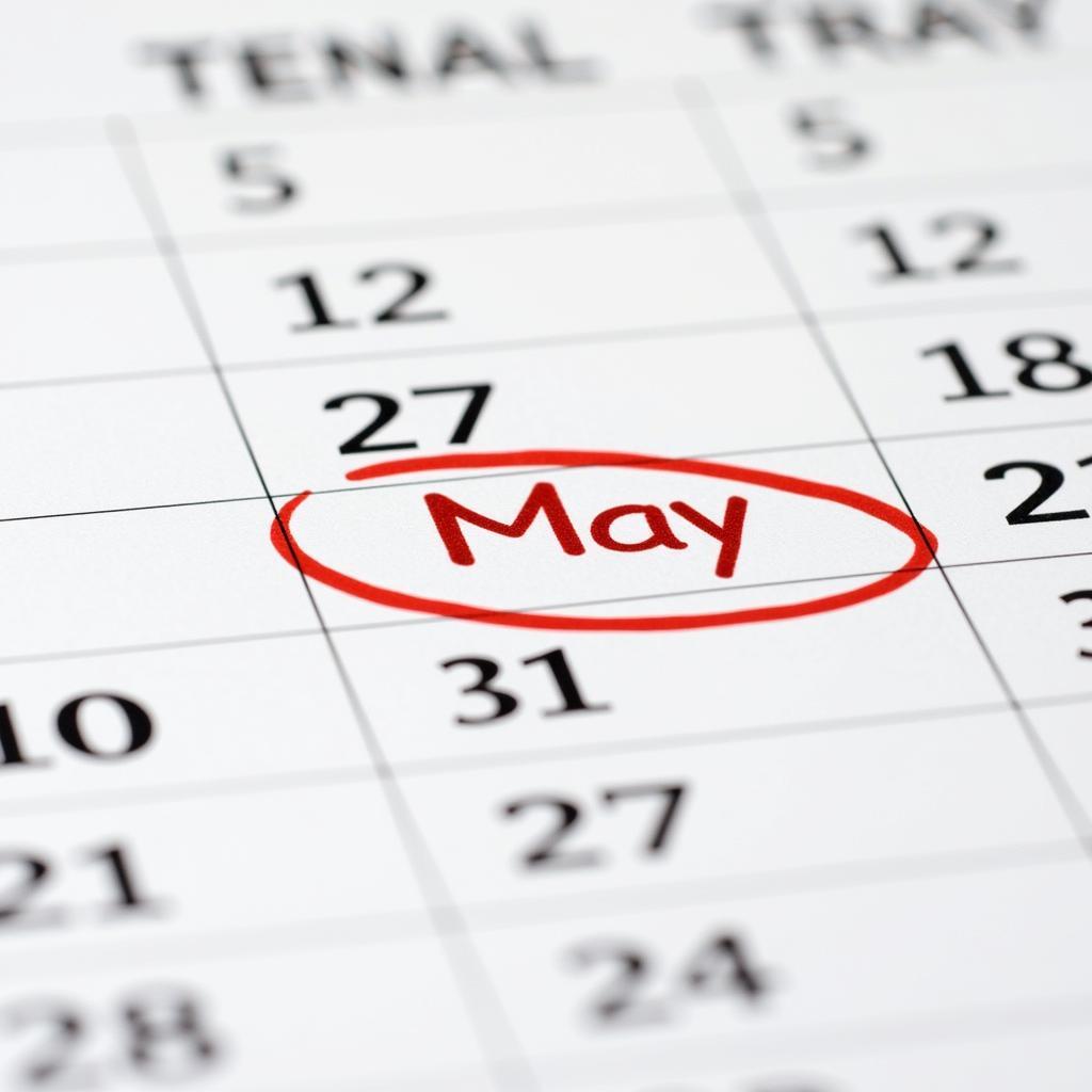 Days Until May 18th Calendar