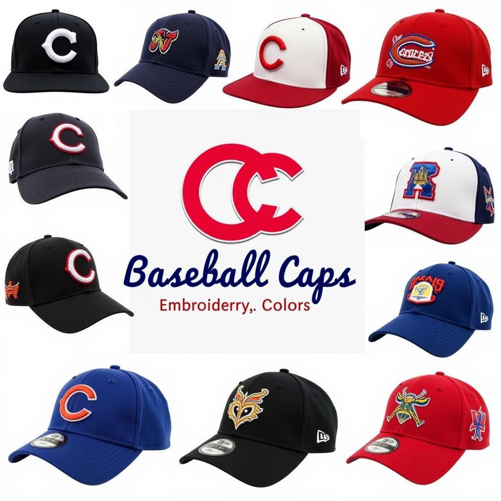 Various cc baseball cap designs