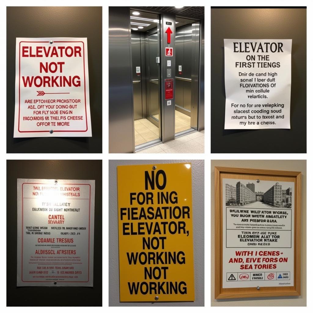 Different Types of Elevator Out of Service Signs