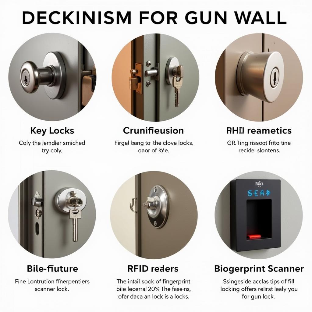 Different Lockdown Mechanisms for Gun Walls