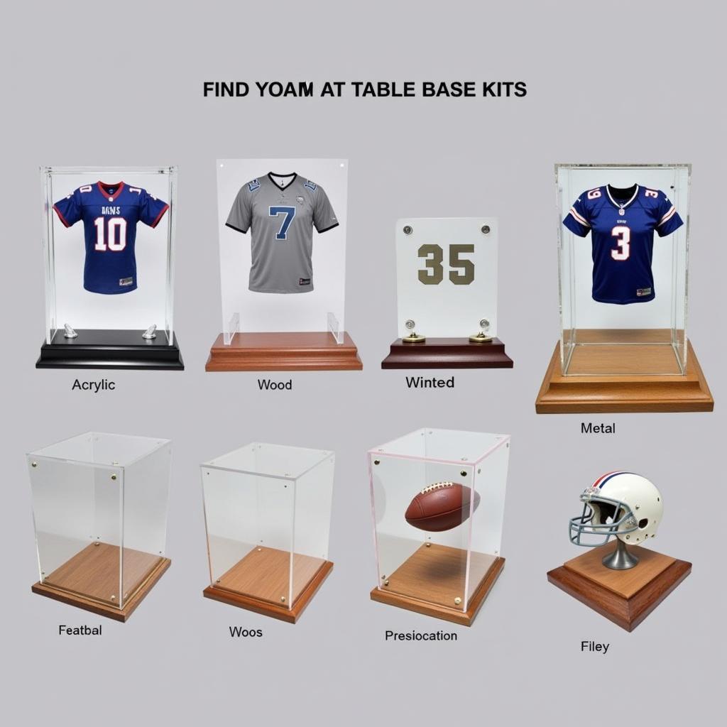 Various Styles of Table Base Kits