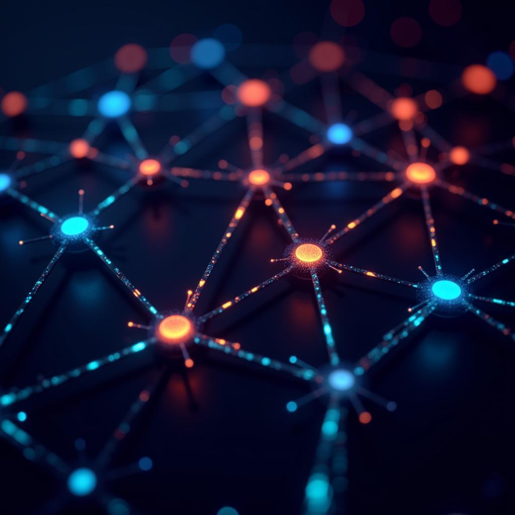 A network of interconnected nodes representing a digital island bit community