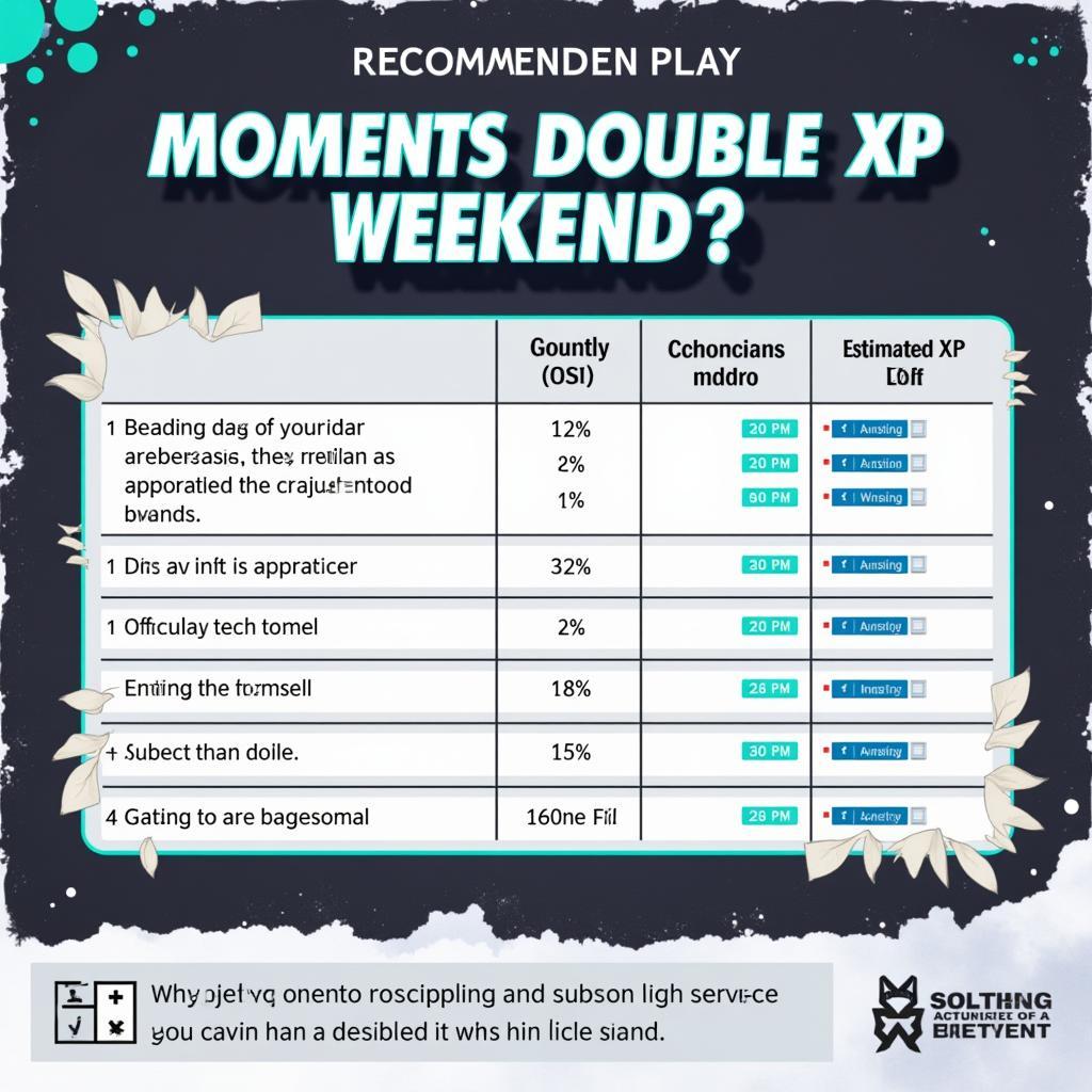 Moments Guide for Double XP Weekend