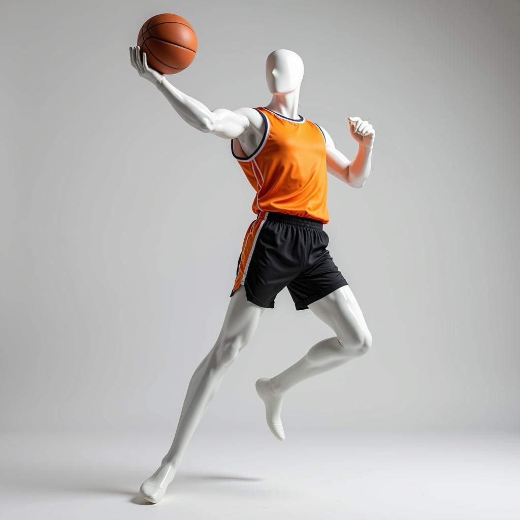 Dynamic Sports Mannequin: Basketball Player in Mid-Air