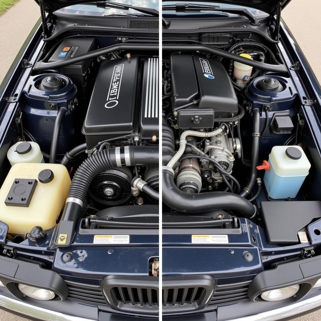 E36 and E30 Engine Bay Comparison