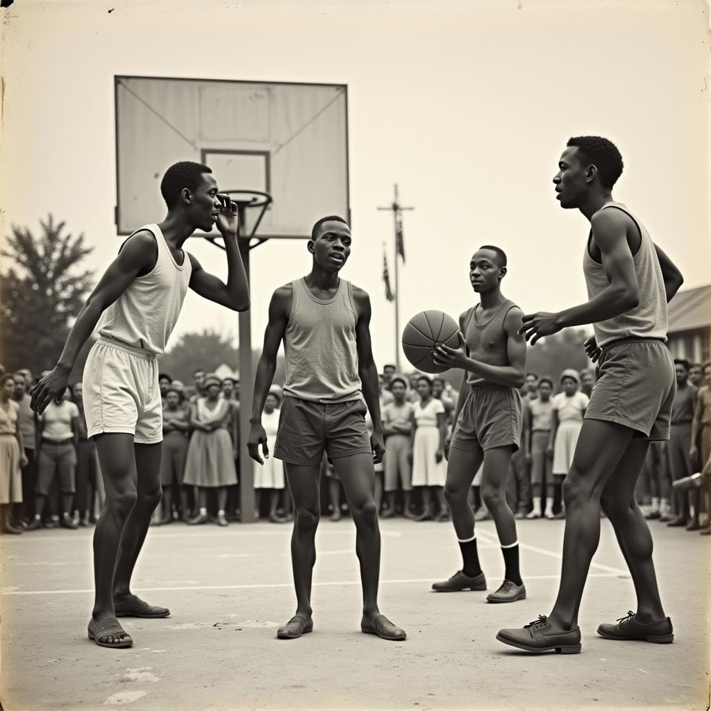 Early Mid South Basketball Teams in Action