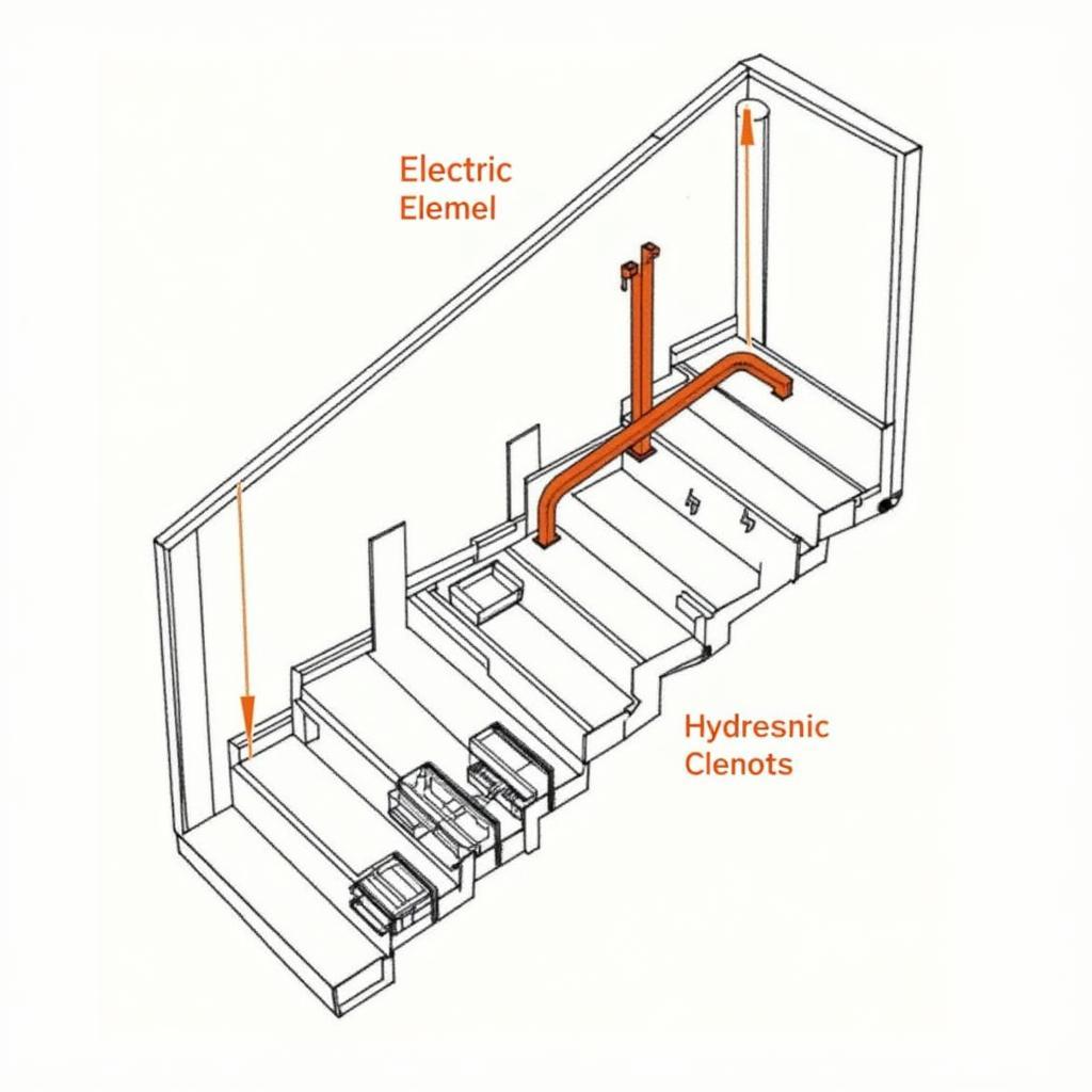 Electric and hydronic heated stairs systems diagrams