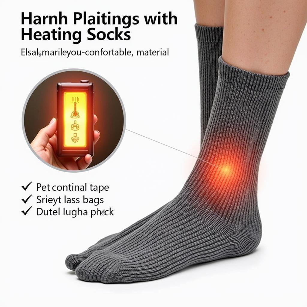 Electronic socks with temperature regulation features.