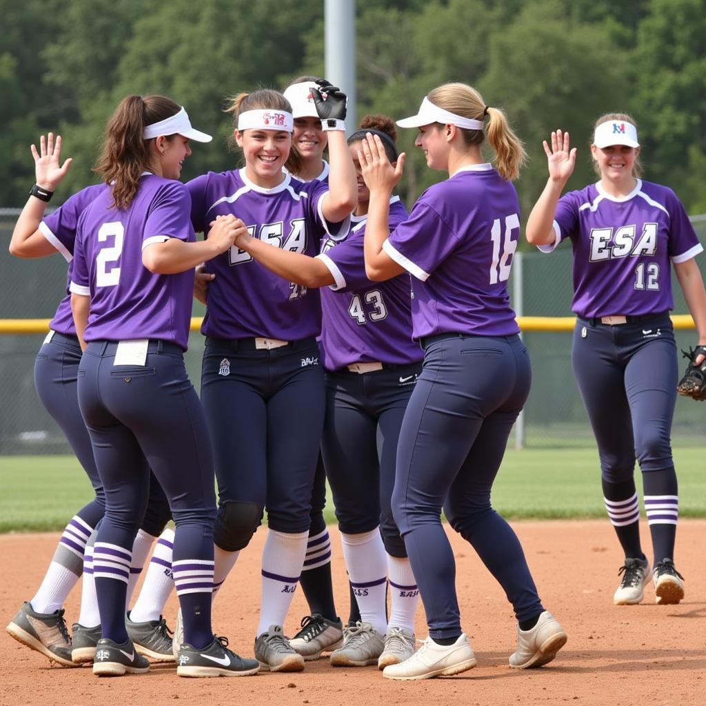 ESA Softball Team Celebration