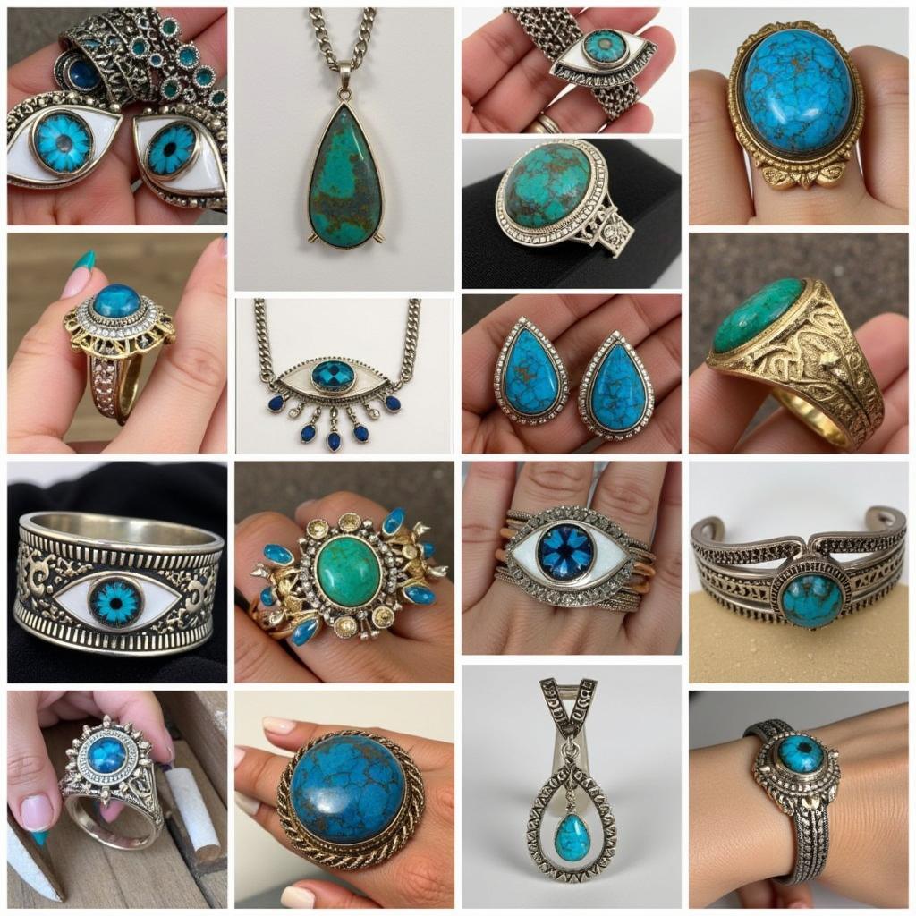 Modern interpretations of Eye of Ra jewelry.