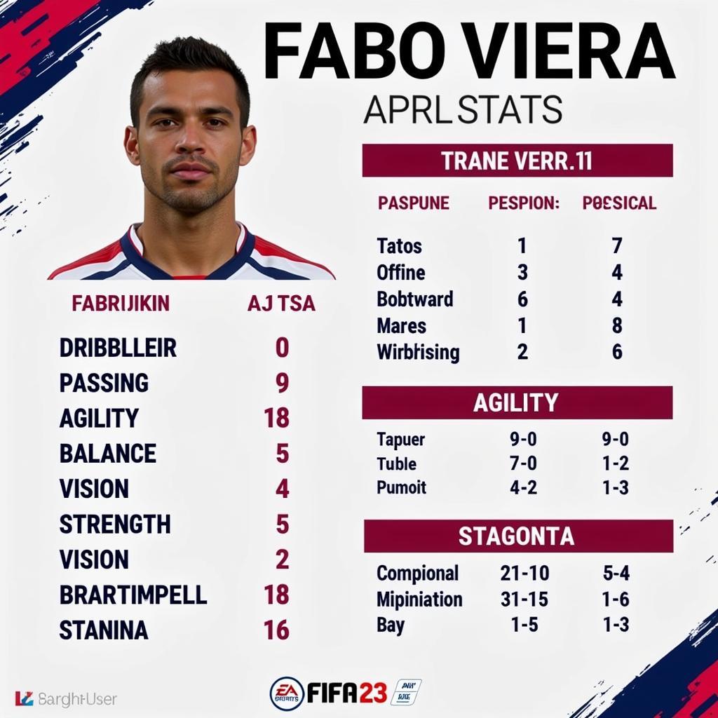 Fabio Vieira's Key Stats in FIFA 23