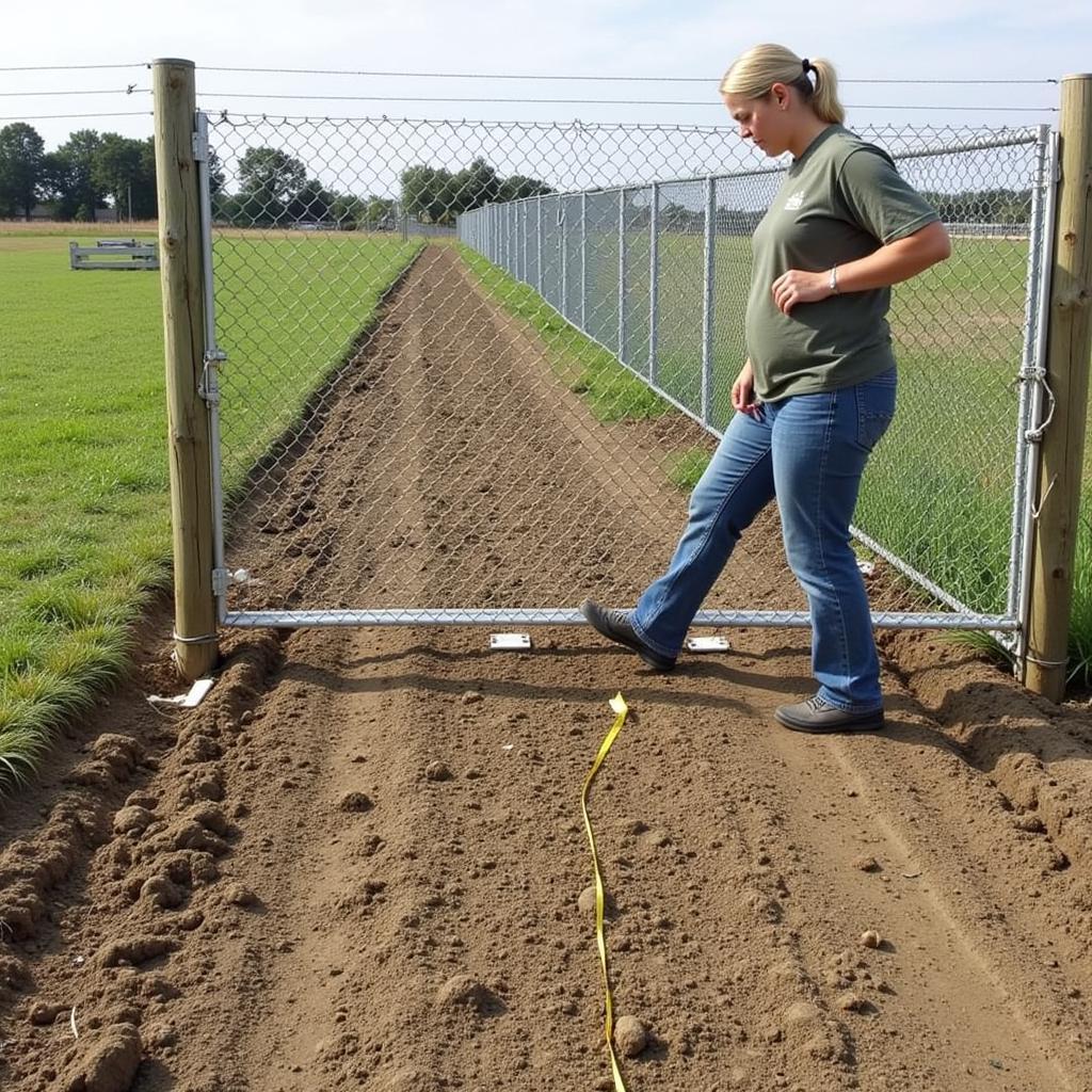 Planning the Placement of a Fence Gate on a Slope