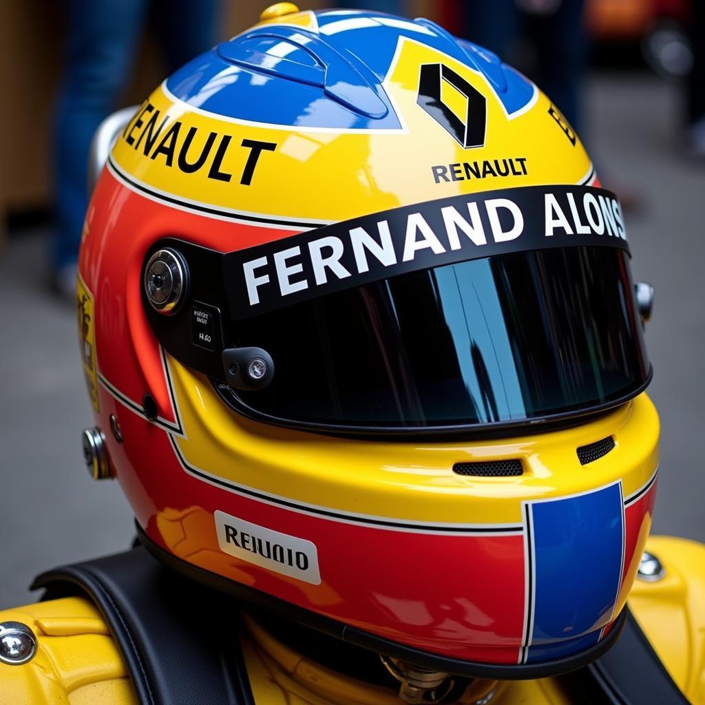 Fernando Alonso's Renault Helmet Design