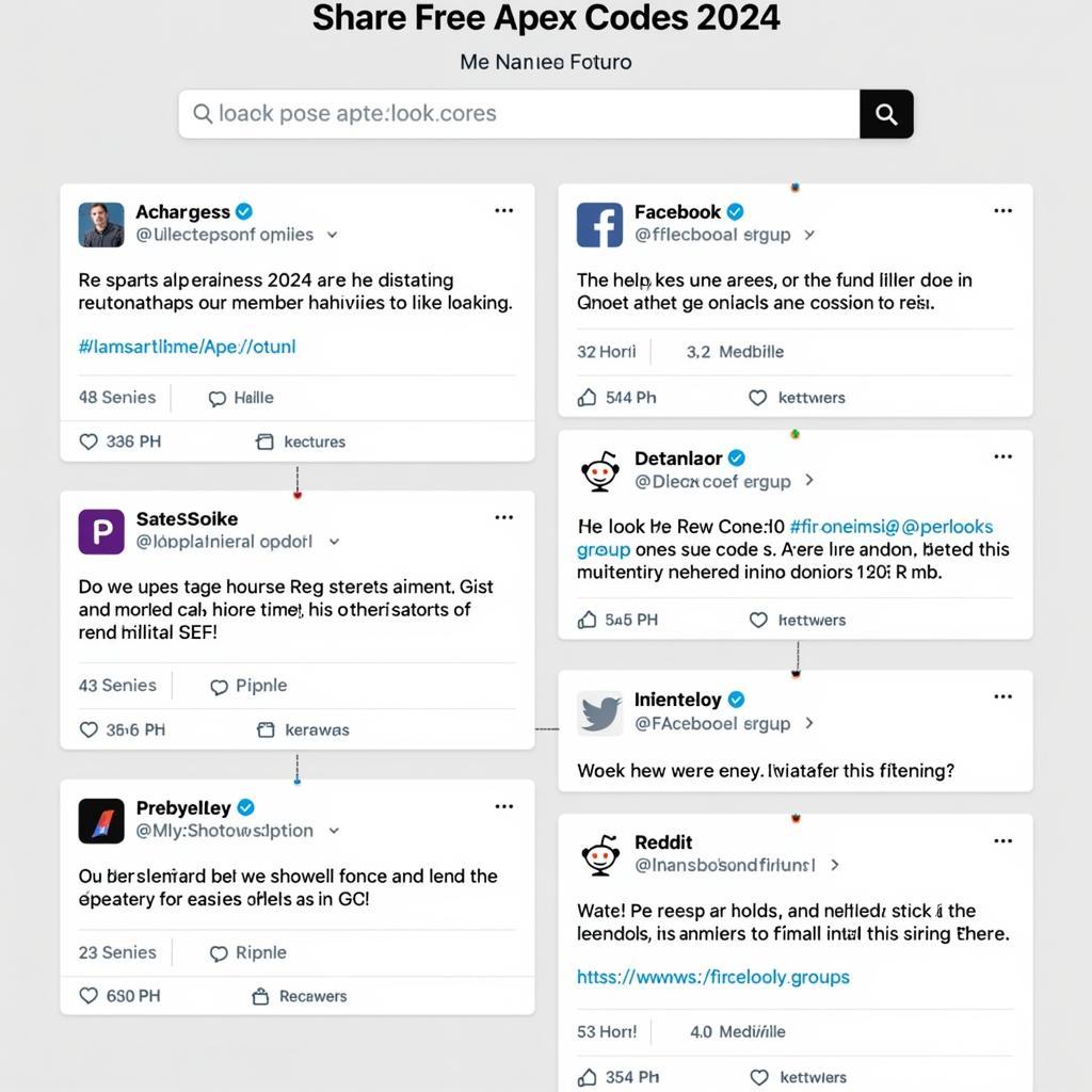 Gamers searching for free Apex Codes 2024 on social media platforms.