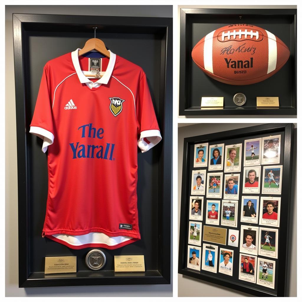 Creative display ideas for football memorabilia