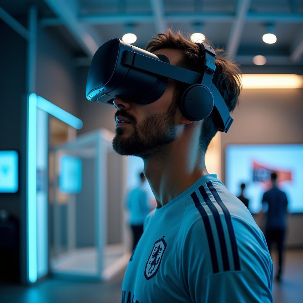 Football Player Using VR Training