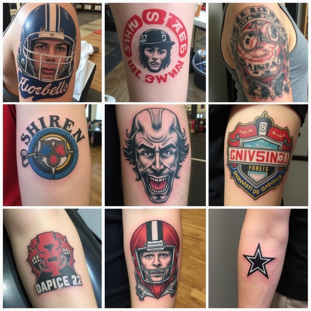 Football themed tattoo designs