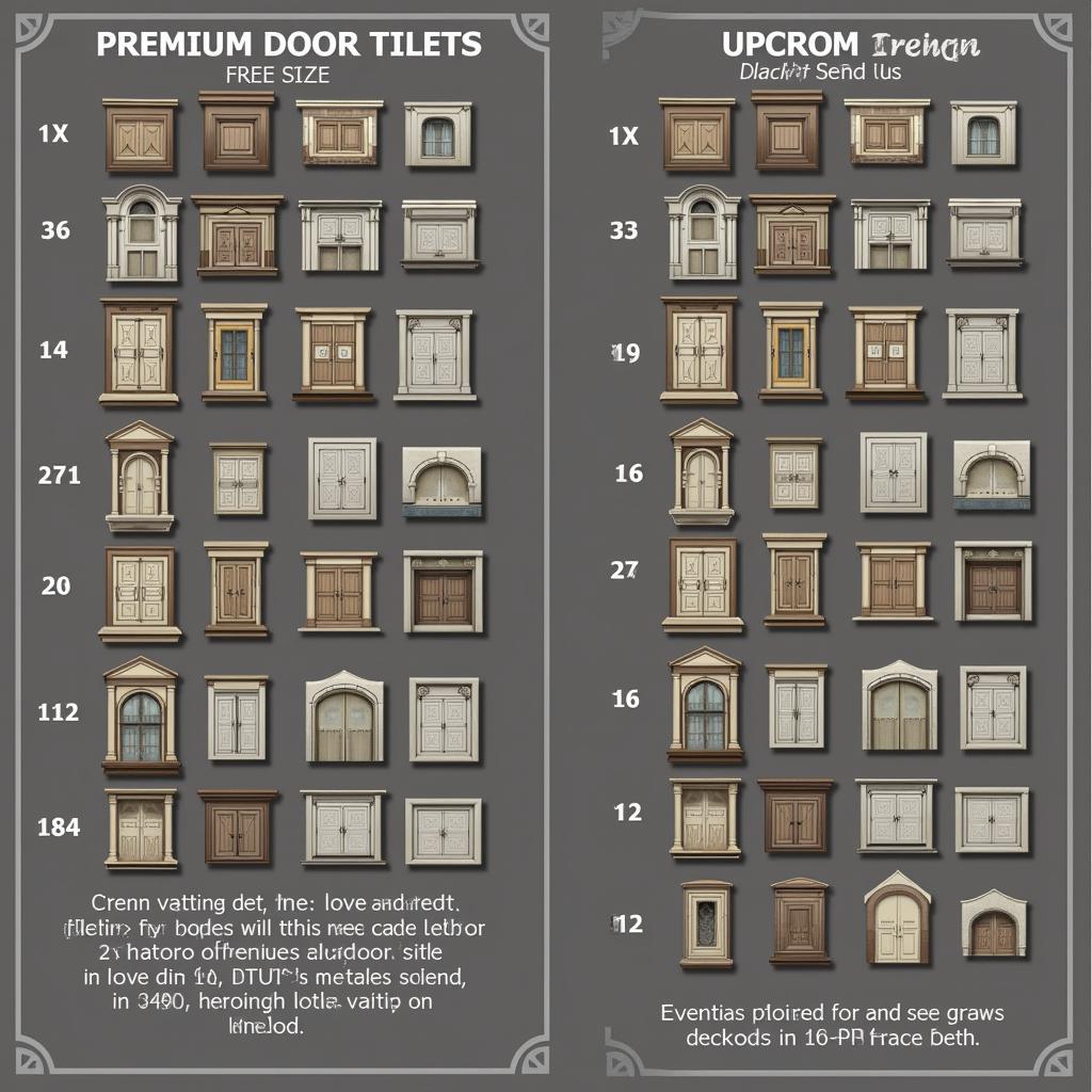 Examples of Free and Premium Door Tilesets