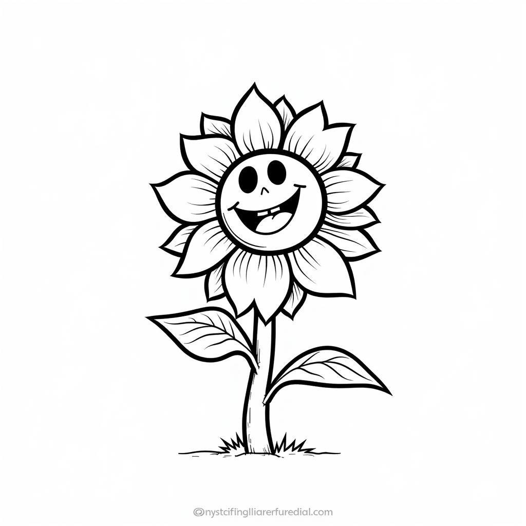 Sunflower Coloring Page