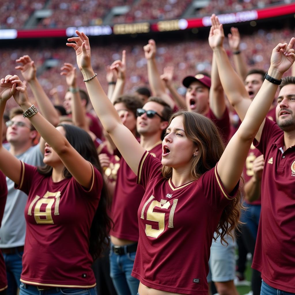 Florida State Fans Performing the War Chant