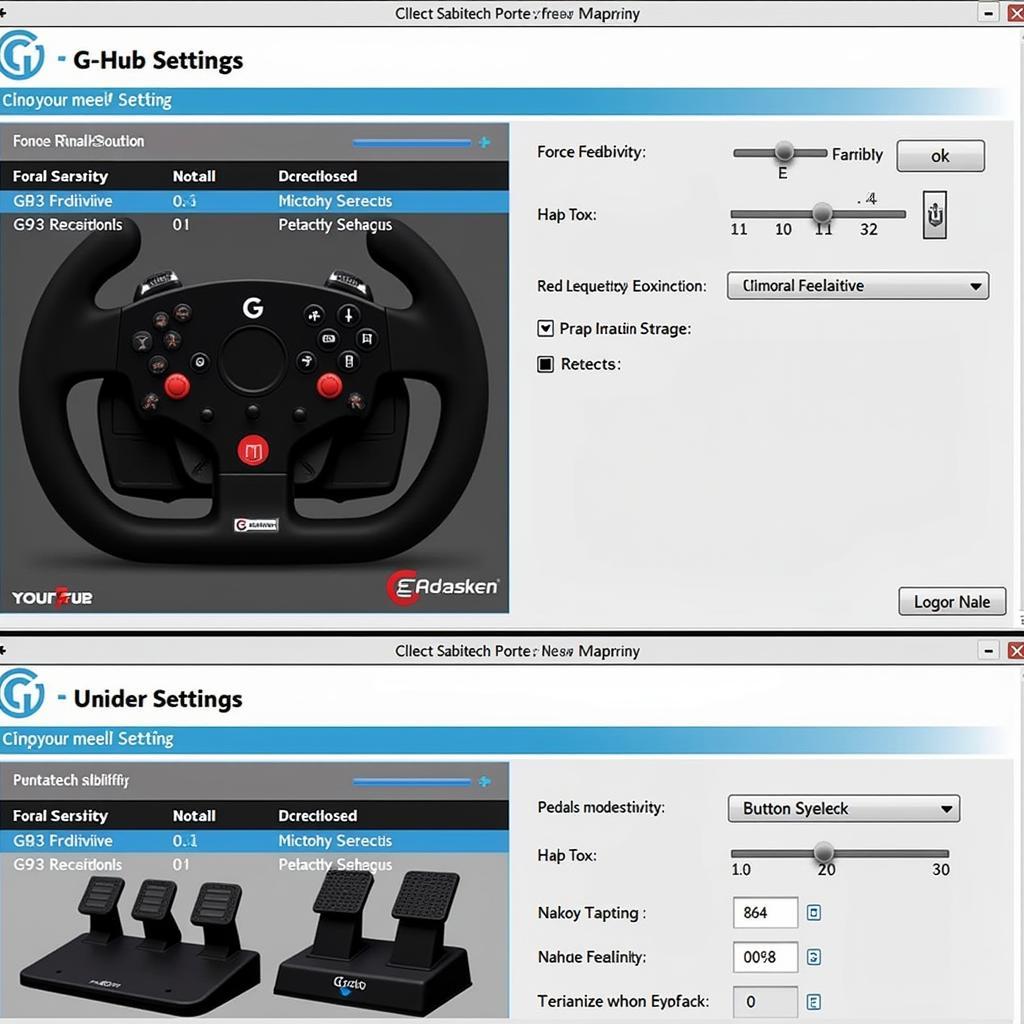 G923 Software Settings Configuration