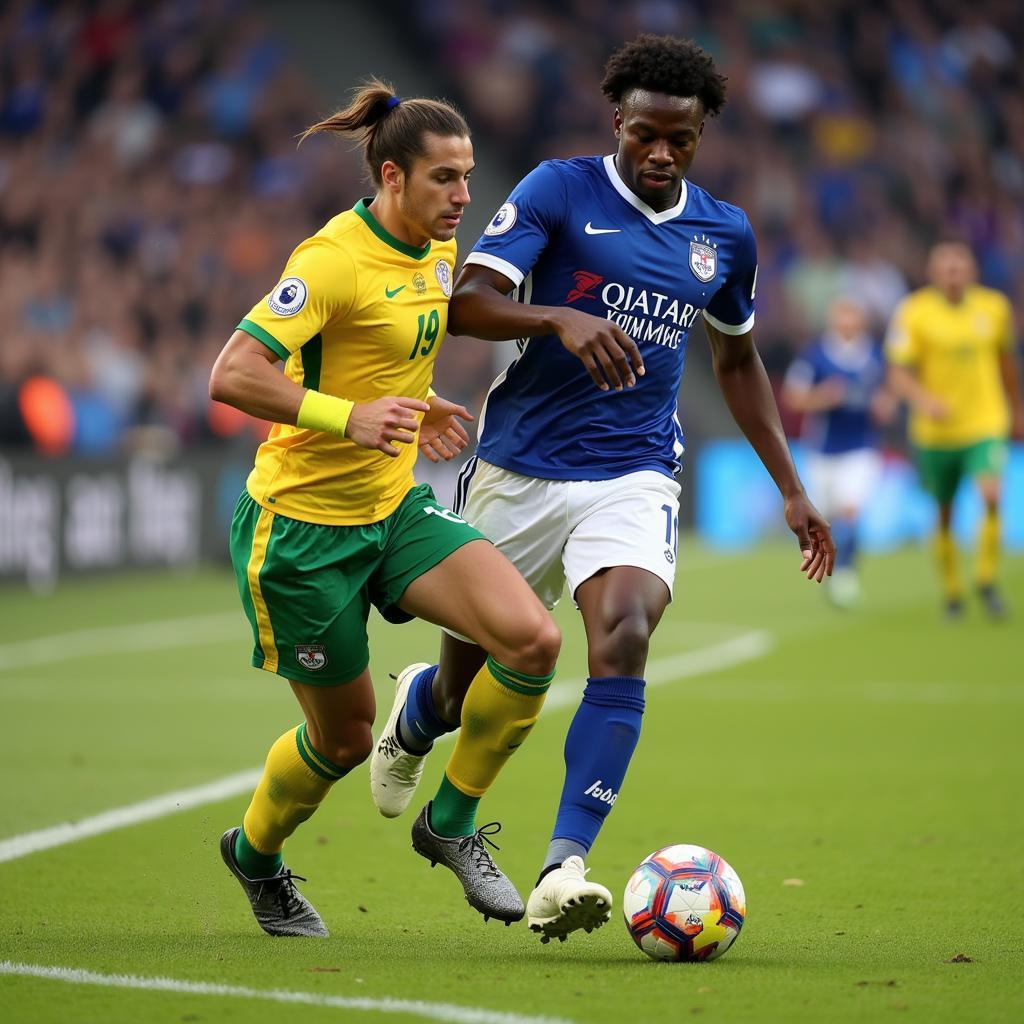 Genea Oliver showcasing his impressive dribbling skills during a match