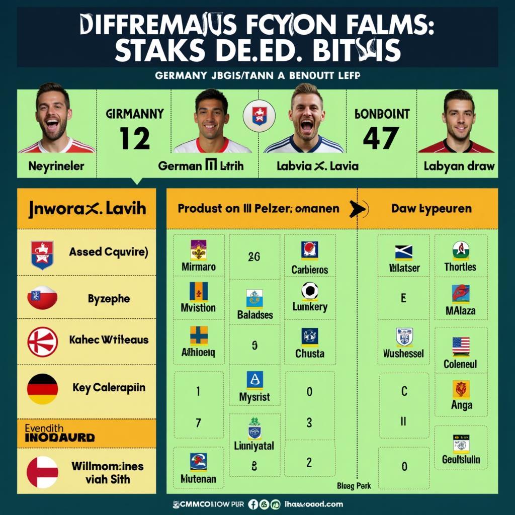 Germany vs. Latvia Match Prediction Graphic