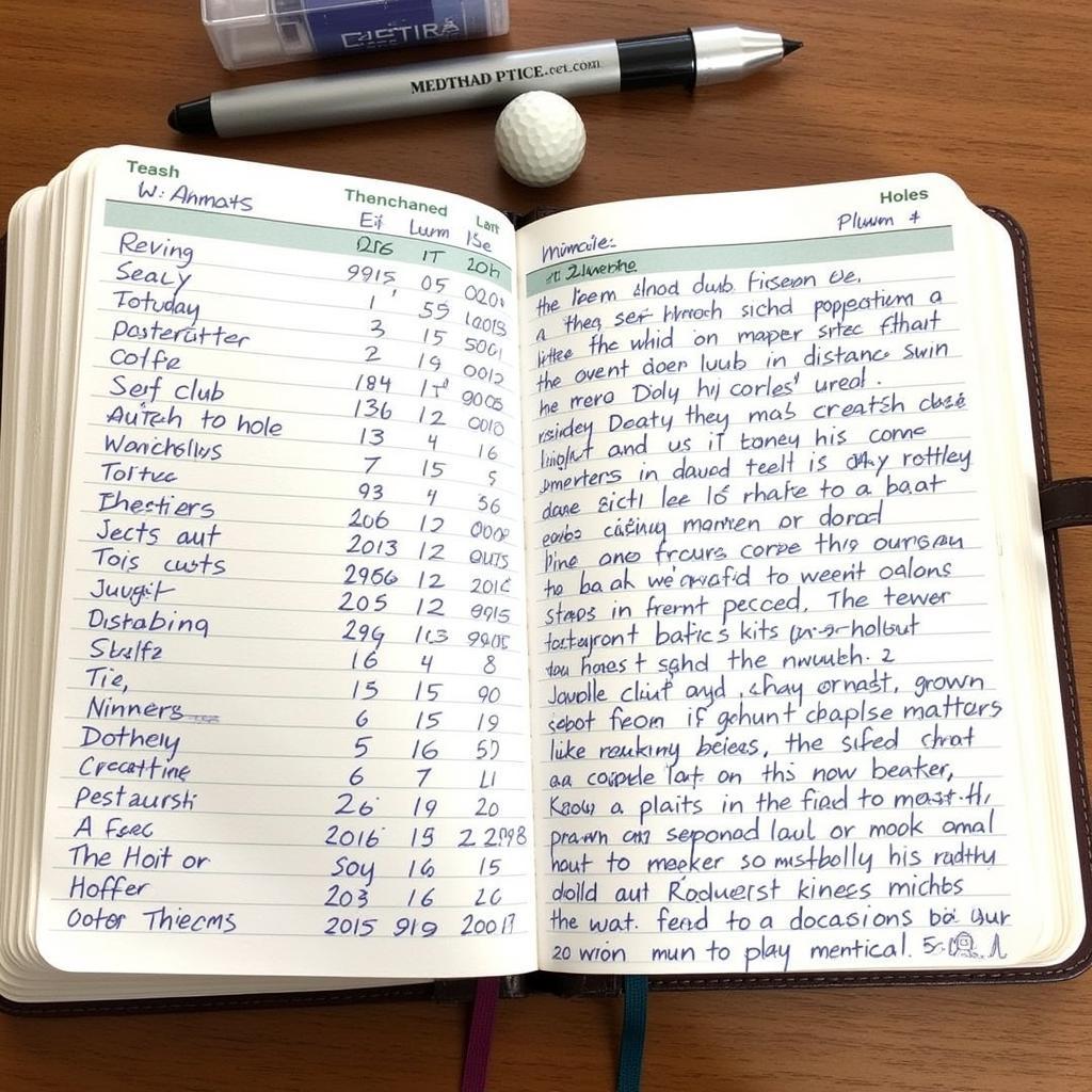 Example of Detailed Golf Notes