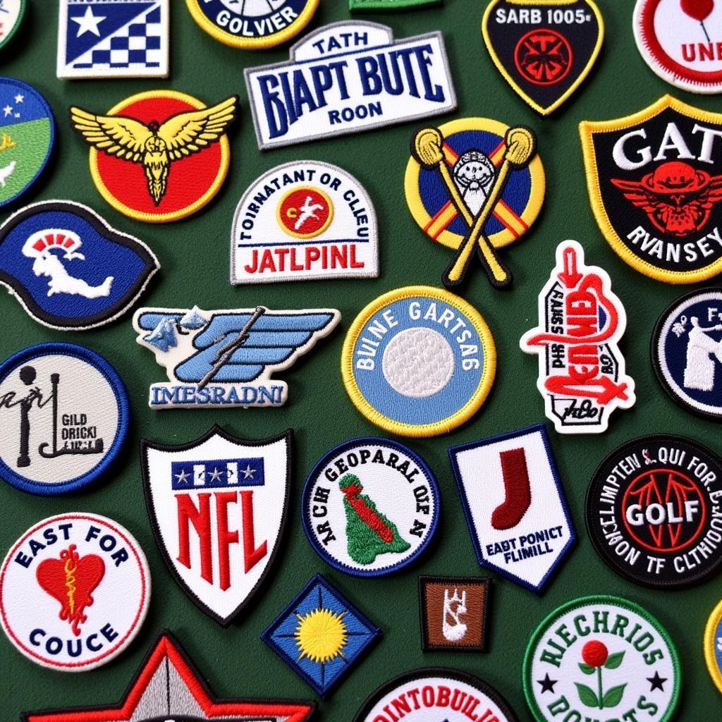 A Variety of Golf Patches