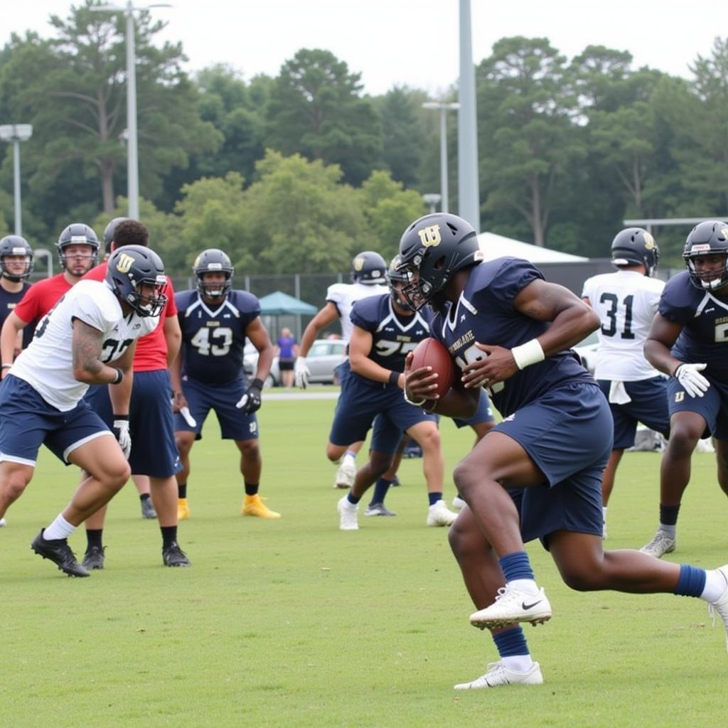 Gordon State Football Team Practice