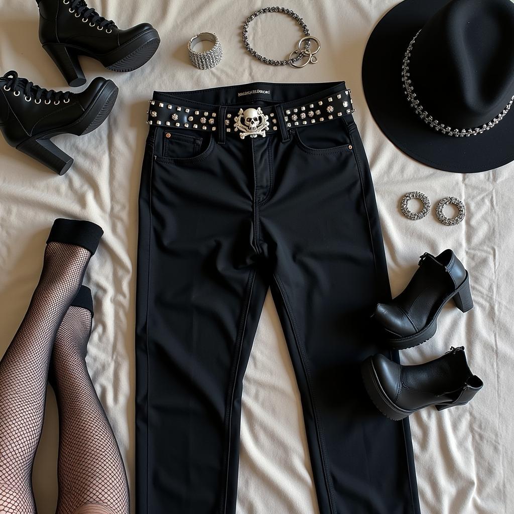 Styling goth jeans with accessories.