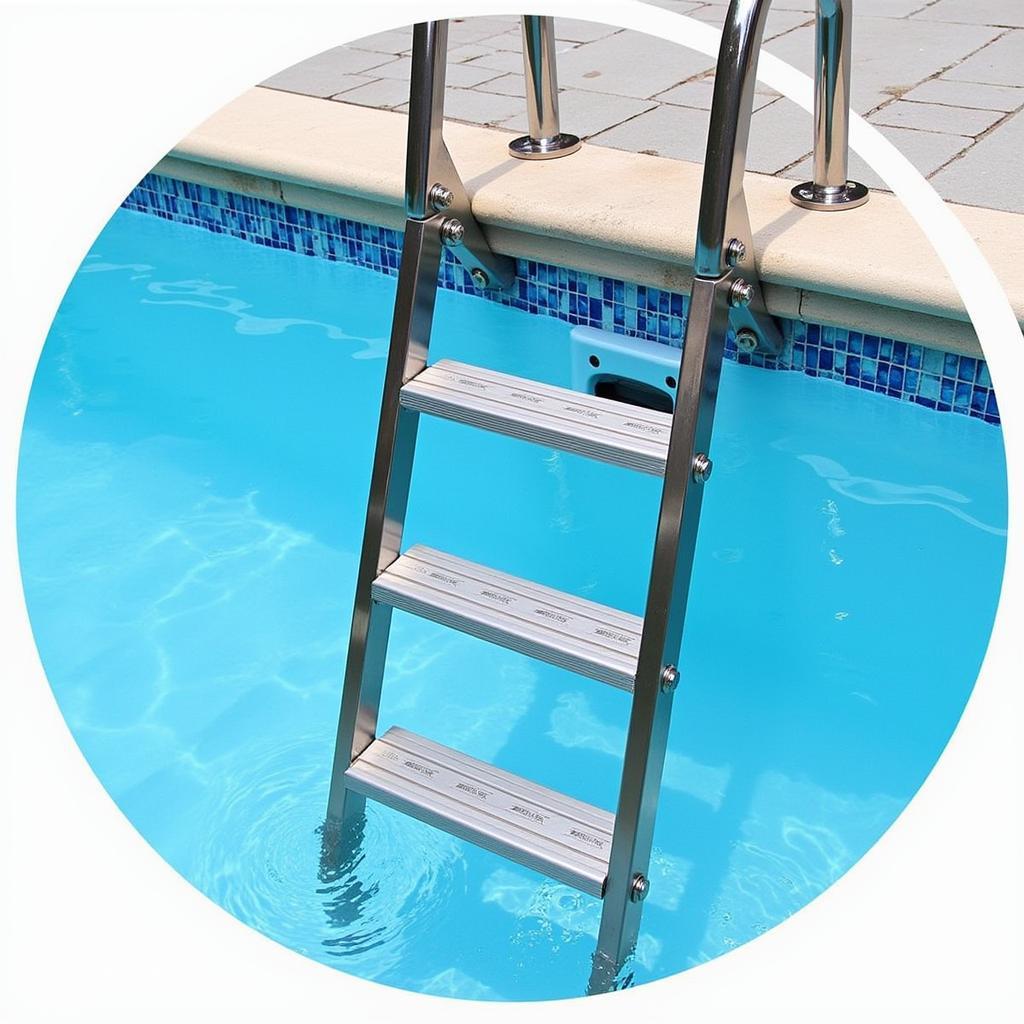 Heavy-duty pool ladder for above-ground pools