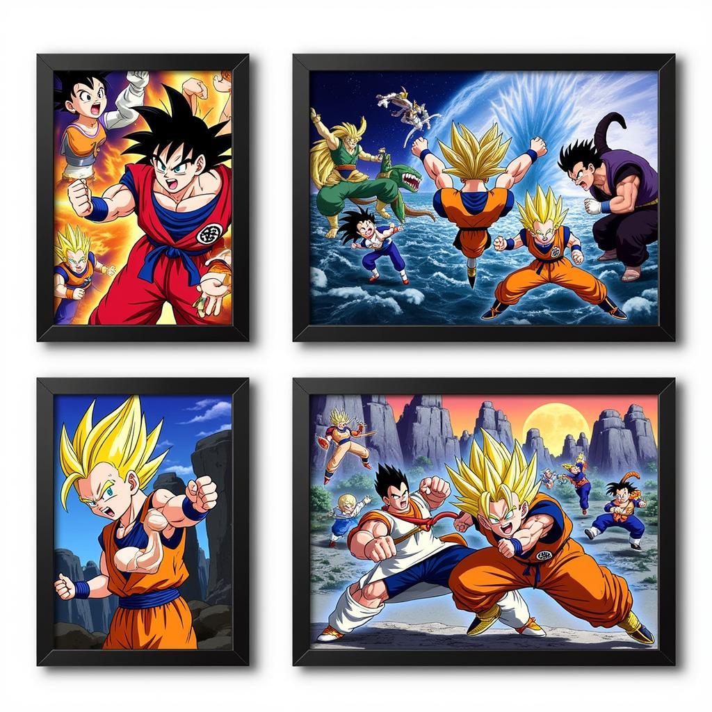 High-resolution Dragon Ball Z prints suitable for framing, showcasing vibrant colors and intricate details of iconic scenes.